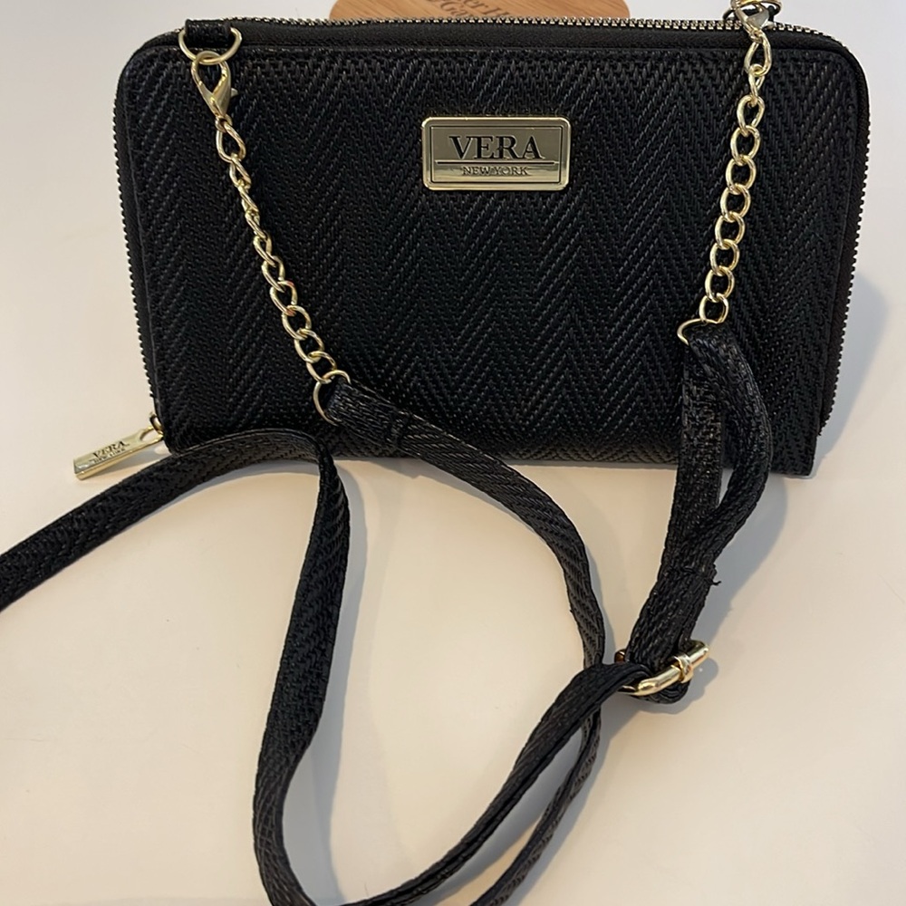 Vera New York Cross Body Wallet Purse Handbag Black New without Tags - Picture 3 of 5